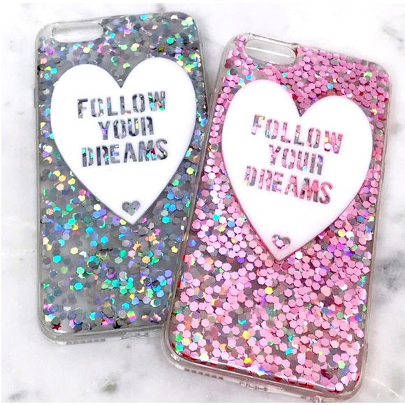 Unedited Boutique Accessories - Follow Your Dreams Glitter Phone Case